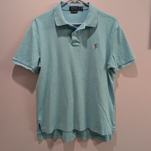 Polo by Ralph Lauren Men's Aqua Polo Shirt